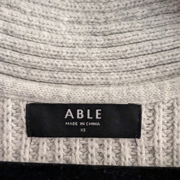 ABLE Ingrid Sweater Vest XS Heather Grey - Picture 10 of 11